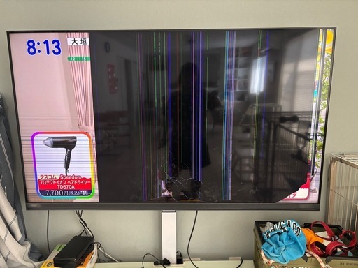 REGZA 65インチ液晶割れ (ぽこちゃん) 豊田市のテレビ《液晶テレビ》の
