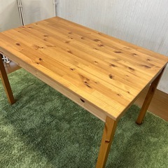 【リユース☆エコちょっぷ】 IKEA ダイニングテーブル　木製の画像