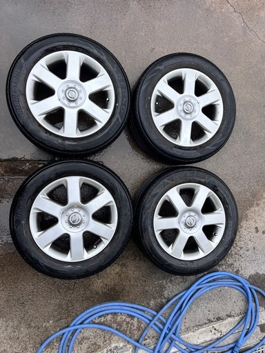 215/60R17 REGNOGRV2中古タイヤ4本　エルグランドホイール中古