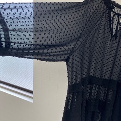 ワンピースシースルＬＬ黒の画像