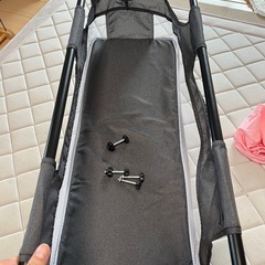 ベビーベッド 添い寝 折りたたみハイローベッド 高さ調節可能　グレー系の画像