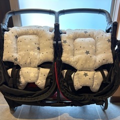 双子用、2人乗りベビーカー横型の画像