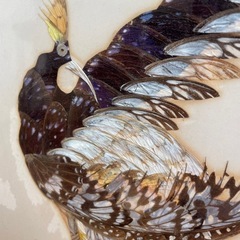 鳥　貼り絵　額付きの画像