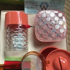 昭和レトロ　おそらく未使用、砂糖？調味料入れ茶漉し3点セットです。の画像