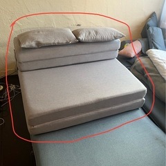 ソファベッド　ブルーの画像