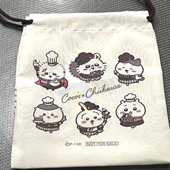新品・未使用品　COCO'S×ちいかわ巾着　モモンガの画像