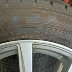 ほぼ新品溝 165/65R15 DUNLOP WINTER MAXX 03 2020年製＋MILLOUSホイール4本｜タフト・ソリオ等の画像