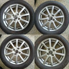 ほぼ新品溝 165/65R15 DUNLOP WINTER MAXX 03 2020年製＋MILLOUSホイール4本｜タフト・ソリオ等の画像