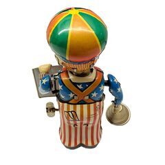 ブリキ おもちゃ ニュースボーイ ゼンマイ式 昭和レトロの画像