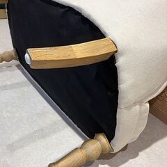 二人掛けソファー　ホワイト生地　取りにきてくださる方限定の画像