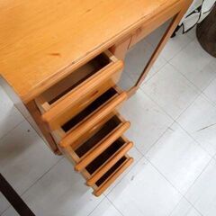 使用感あり ミニ食器棚 幅63×奥行41×高さ80.5cm ブラウン系 引出し収納付き コンパクト 収納棚 キャビネット キッチン収納 収納家具 苫小牧西店 の画像
