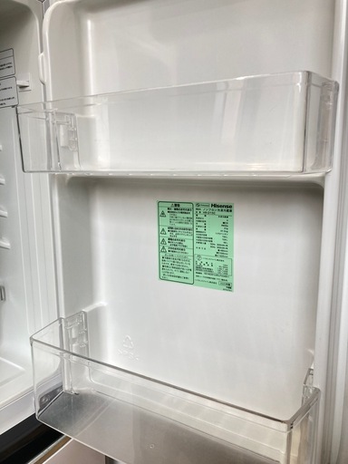 【トレファク高槻店】安心の6ヶ月間保証！取りに来れる方限定！Hisense(ハイセンス）の2ドア冷蔵庫のご紹介です！