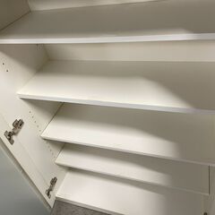 【格安】キッチンカウンター 食器棚 ホワイト 大容量 小型家電収納付き 早い者勝ち 引取歓迎 配送OKの画像