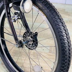 ❷2681ブリヂストン3人乗り20インチ子供乗せ電動アシスト自転車の画像