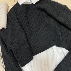 PLST ニットワンピース　ドッキングニットの画像