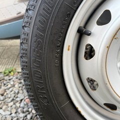 鉄チンホイール付き 冬用タイヤ ブリジストン 4本セットの画像