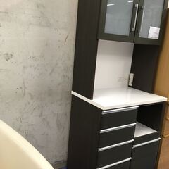 ★リユースのサカイ横浜南店★YM1542 NITORI レンジボード　ダークブラウン W80×D51×H201 クリーニング済みの画像