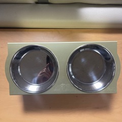 犬用ダブル食器台 ゴールドの画像