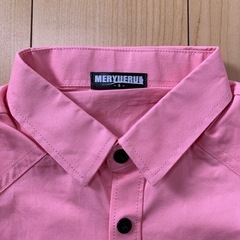 MERYVERU 長袖シャツ トップス メンズ 長袖 綿100％ ピンク、Sの画像