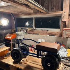 収穫用台車ハウス用(バケツ専用) ハンドル着脱可能の画像