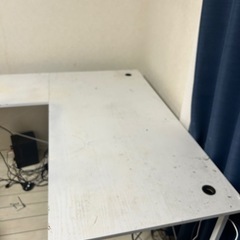 L式whiteテーブルの画像