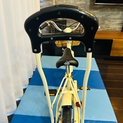 あさひ純正フルオプション「イノベーションファクトリー」キッズ自転車 14インチ アイボリー 3歳からの練習用に♪すぐ使えます！の画像