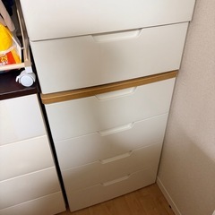 2つまとめ売り 天板付きチェスト 衣装ケースたの画像