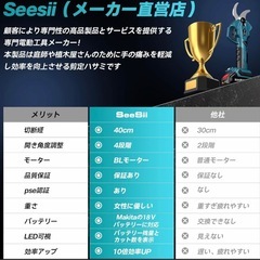 🔋【SEESII 充電式電動剪定ばさみ】プロ仕様！ラクラク枝切り✂️
の画像