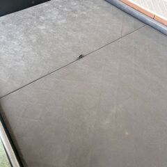 レザーダブルベッドフレーム ブラック W150×H80×D220cm 札幌 東区 店頭引き取り歓迎の画像