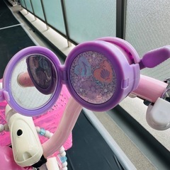 Disneyプリンセス♪ゆめラブ 18インチ(シンデレラ/ラプンツェル/アリエル)プリンセス自転車  キッズ 女の子 すぐ使用できます！の画像