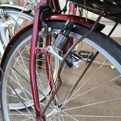 J1647【リユースのサカイ柏店】シティサイクル　FROMAGE　ダイナモライト　レッド　★店頭にて試乗可★ 簡易クリーニング済　　 中古自転車 　流山市  松戸市 我孫子市 鎌ヶ谷市 船橋市 守谷市 取手市　の画像