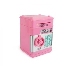 💗【訳あり特価】パスワード式キッズ金庫 ピンク✨かわいい電子貯金箱💰の画像