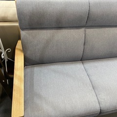 ⭐️美品⭐️SAKODA 2Pソファ ファブリック 木製アームレスト ハイバック No.2619 KEの画像