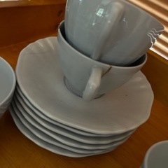 アンティーク　ブルー　　ティーカップ　セット　の画像