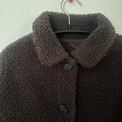 ユニクロ　ボアコート　120cm ダークブラウン 茶色の画像