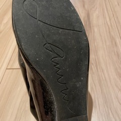 キッズ光沢黒ロングブーツ(LANVIN) 20cmの画像