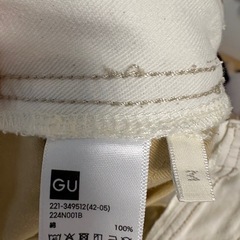 GUデニムワイドパンツの画像