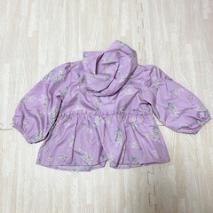 【新品】花柄フード付きジャケット 80の画像