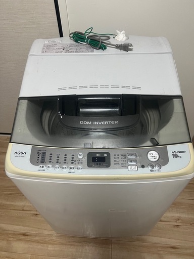 AQUA 全自動電気洗濯機風乾燥 10kg AOW-VZ10A(W)