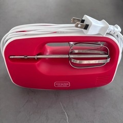 電動ハンドミキサーミラクルス RED パール金属の画像