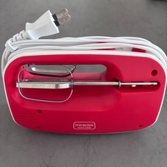 電動ハンドミキサーミラクルス RED パール金属の画像