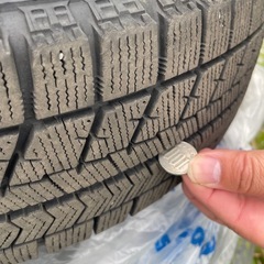 交渉中　アルミホイール付 スタッドレスタイヤ 155/65R14　4本セットの画像