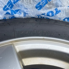 交渉中　アルミホイール付 スタッドレスタイヤ 155/65R14　4本セットの画像