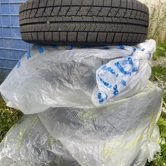 交渉中　アルミホイール付 スタッドレスタイヤ 155/65R14　4本セットの画像
