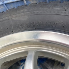 交渉中　アルミホイール付　スタッドレスタイヤ 145/80R13 4本セットの画像