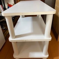 テレビ台　棚 白 ラック シェルフの画像