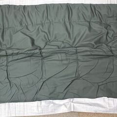 ij5831HI 寝袋 2点  グリーン ogawa tent 小川テント シュラフ アウトドア用品 キャンプ 災害 収納袋付 動作未確認の画像