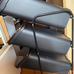 ゴミ箱 3段 キャスター付きの画像