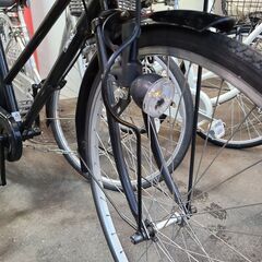J1651【リユースのサカイ柏店】asahi　アサヒサイクル　シティサイクル　offiche　ダイナモライト　ブラック★店頭にて試乗可★ 簡易クリーニング済　　 中古自転車 　流山市  松戸市 我孫子市 鎌ヶ谷市 船橋市 守谷市 取手市　の画像