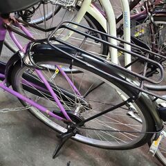 J1653【リユースのサカイ柏店】シティサイクル　Leeds　ダイナモライト　パープル★店頭にて試乗可★ 簡易クリーニング済　　 中古自転車 　流山市  松戸市 我孫子市 鎌ヶ谷市 船橋市 守谷市 取手市　の画像